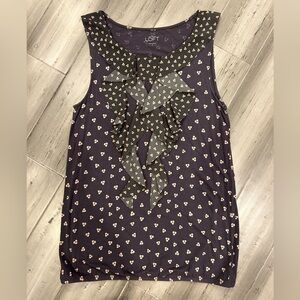 LOFT sleeveless top, Size Small, Gray